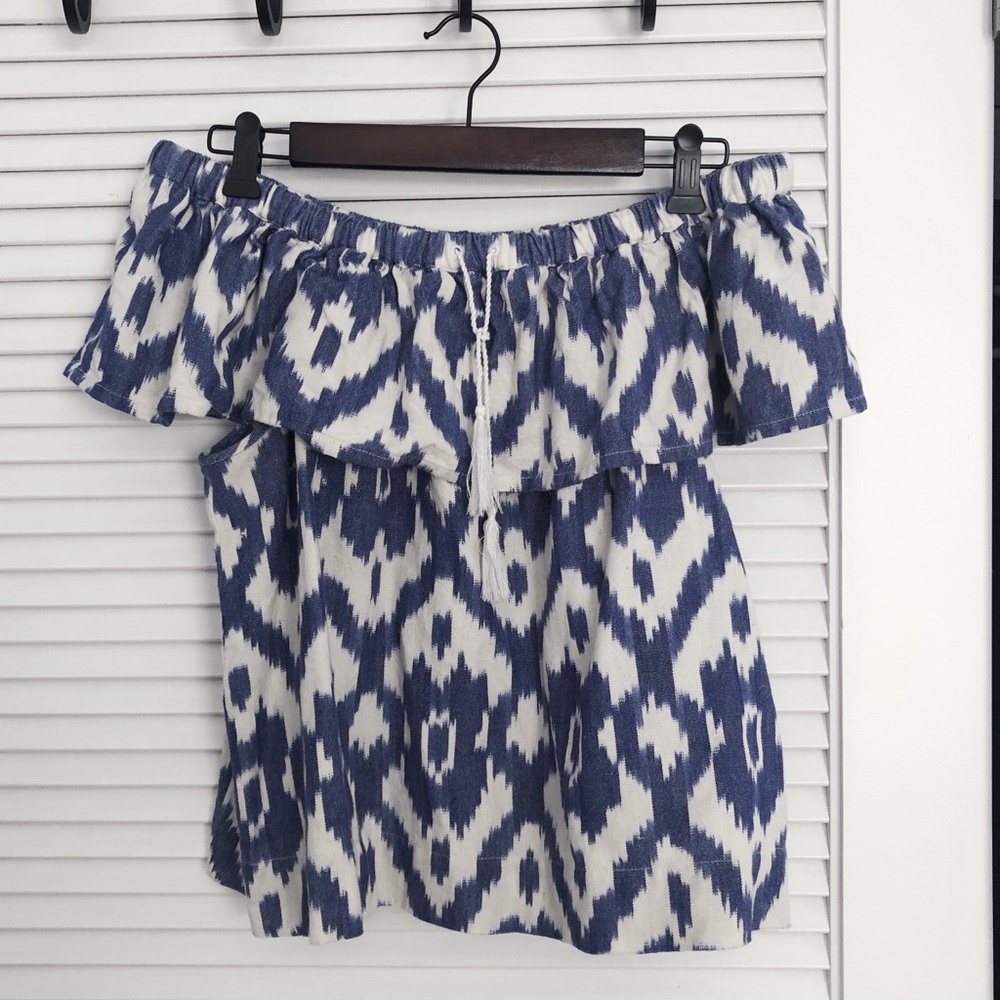 Madewell Ikat Off The Shoulder Top
